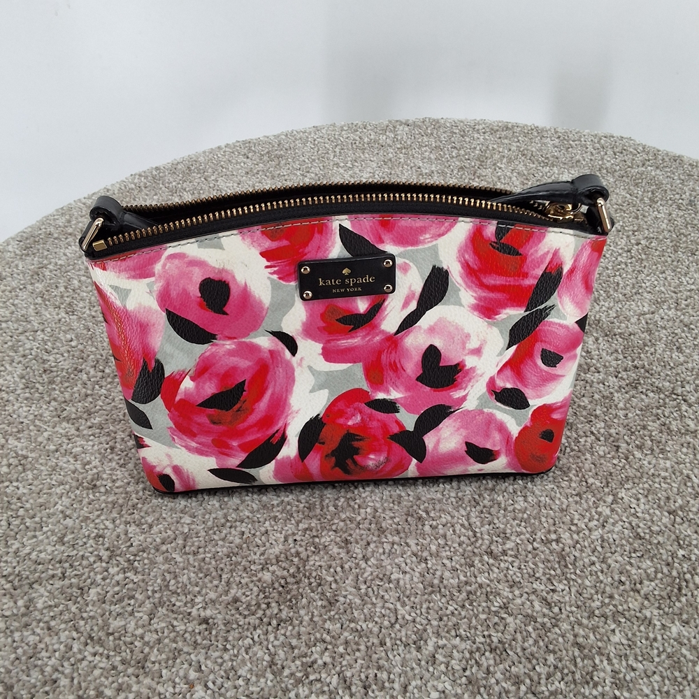 Kate Spade Black and Pink Floral Crossbody